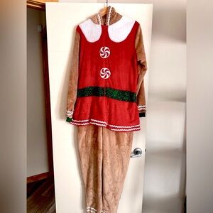 Christmas Onesie Costume w/ Detailed Hood - Ardene - Size Large - Cozy and Fun!